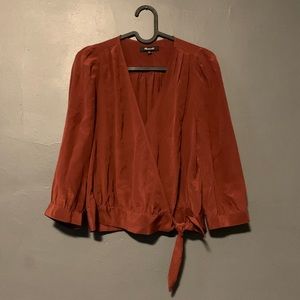 Madewell Wrap Silk Shirt